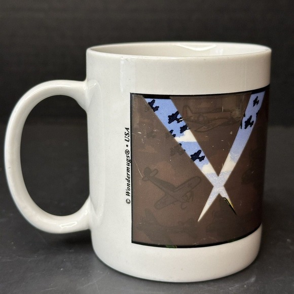 WONDERMUGS VTG USA Army-Air Force Air Battle, Heat Color Changing Mug/Cup - Picture 7 of 14